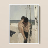 Undertow - Cruising Gay Erotica Art Print / Canvas, 12x16’’ / 31x41cm / White Frame, Posters Prints & Visual Artwork, Toby Leon