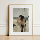 Undertow - Cruising Gay Erotica Art Print / Canvas, 12x16’’ / 31x41cm / Natural Frame / Matboard, Posters Prints & Visual Artwork, Toby Leon
