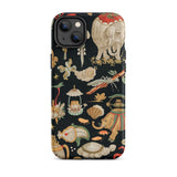 Underworld Chinoiserie - Auguste Racinet Iphone Case, 14 Plus / Matte, Patterned Iphone Case