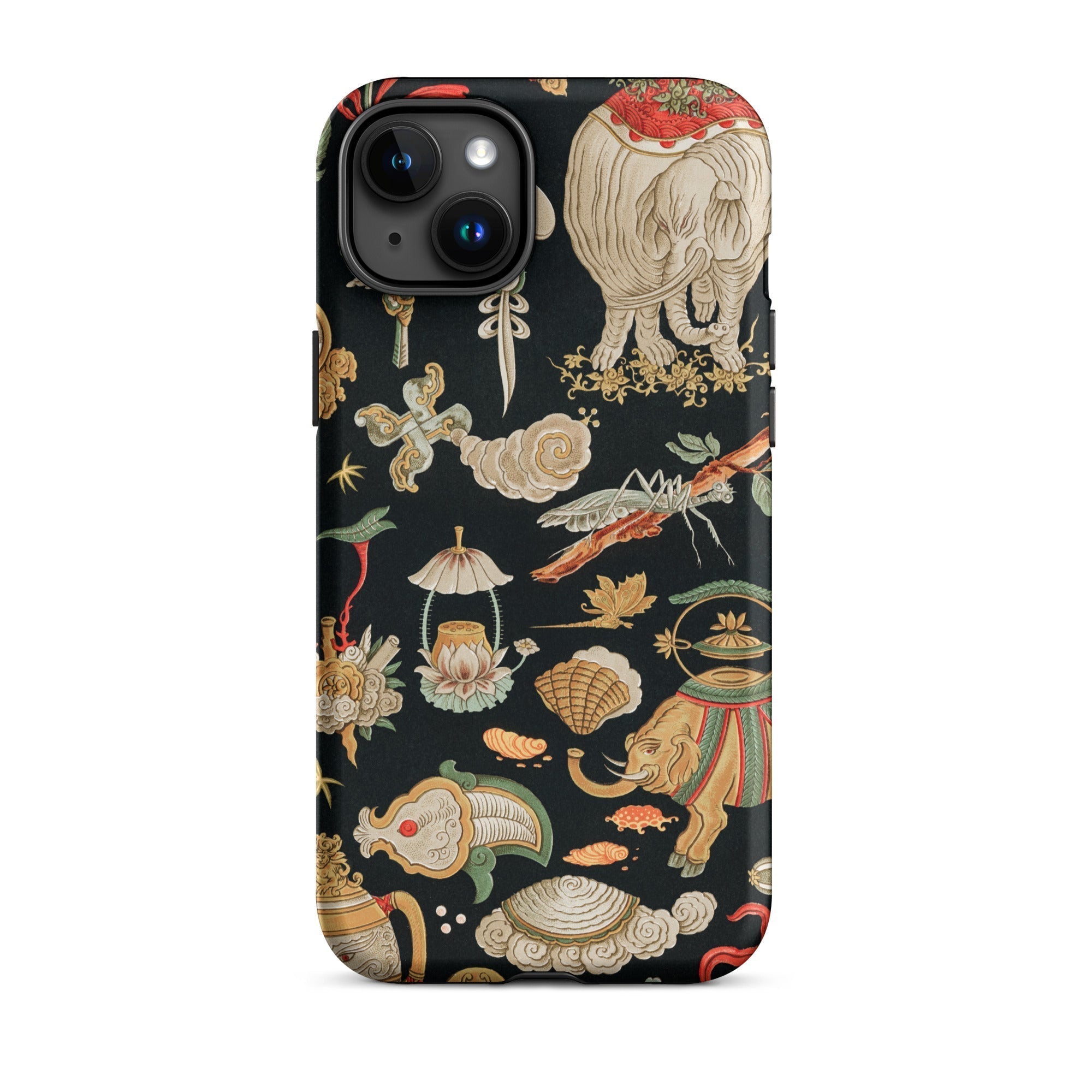 Underworld Chinoiserie Auguste Racinet Iphone Case, 15 Plus / Matte, Patterned Phone Case