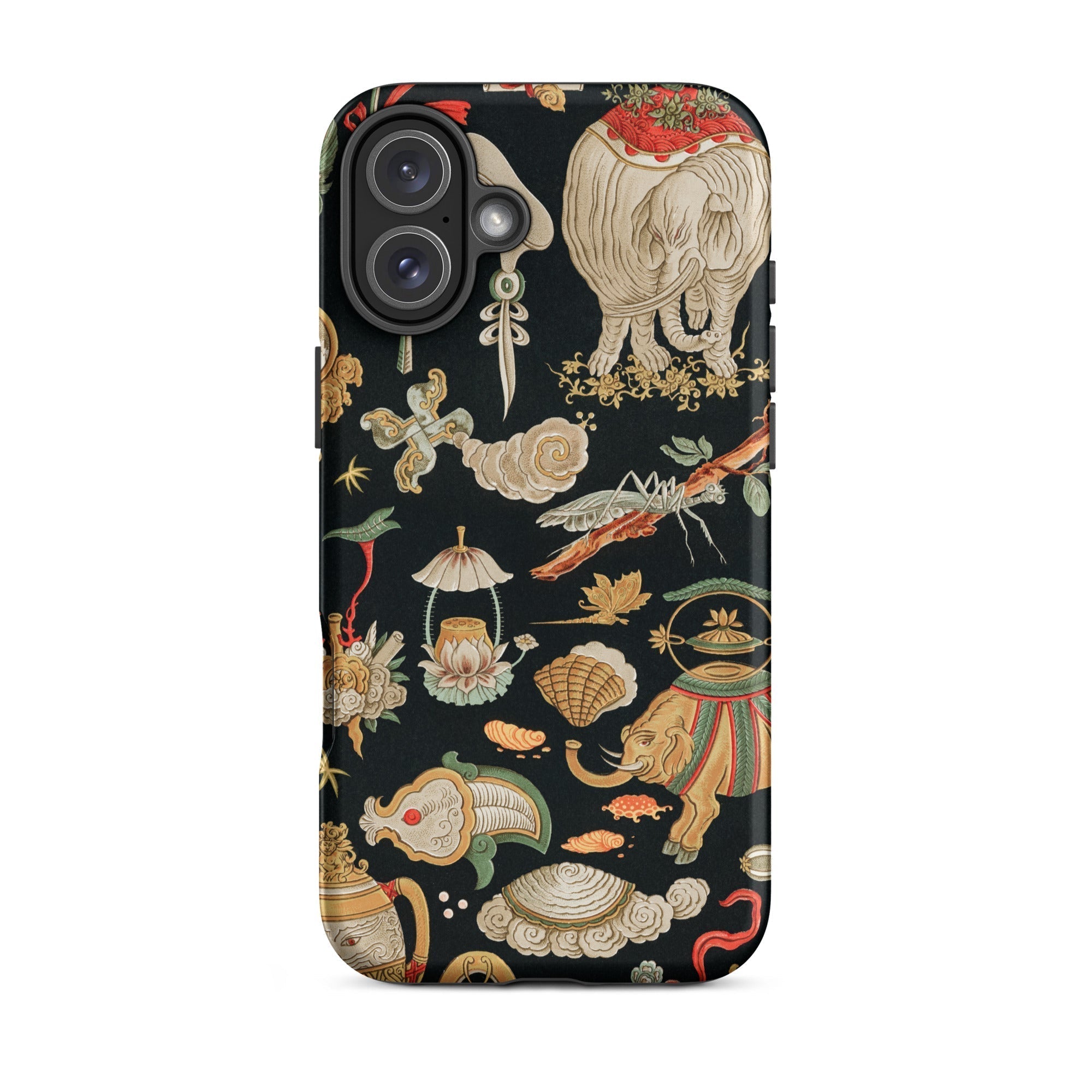 Underworld Chinoiserie Auguste Racinet Iphone Case, 16 Plus / Matte, Patterned Phone Case