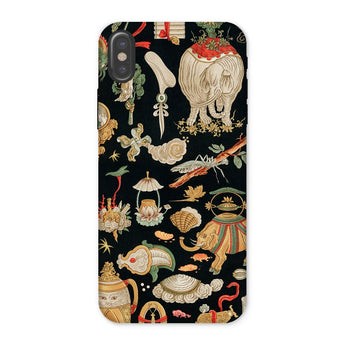 Underworld Chinoiserie - Auguste Racinet Iphone Case, x / Matte, Phone Case Whimsical Colorful Pattern Surreal Objects Creatures