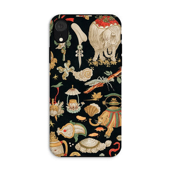 Underworld Chinoiserie - Auguste Racinet Iphone Case, Xr / Matte, Smartphone Case Intricate Colorful Pattern Asian-inspired Motifs Creatures
