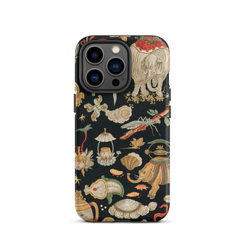 Underworld Chinoiserie - Auguste Racinet Phone Case Iphone 13 Pro / Matte Patterned Phone Case Auguste Racinet, Chinoiserie Underworld,