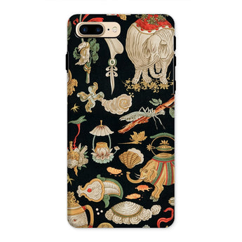 Underworld Chinoiserie - Auguste Racinet Phone Case Iphone 8 Plus / Matte Decorative Phone Case Intricate Asian-inspired Pattern Animals