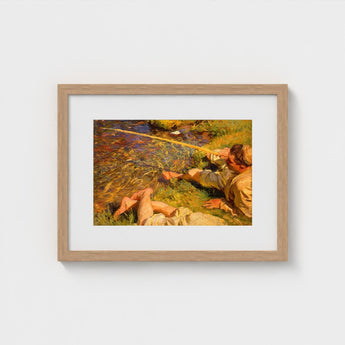 Val D’aosta a Man Fishing - John Singer Sargent Art Print / Canvas, Current, Runs, Shallow, Unknown, Prints