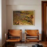 Val D’aosta a Man Fishing - John Singer Sargent Art Print / Canvas, Man Fishing, Val D’aosta, Val D’aosta Current, D’aosta Current Runs,