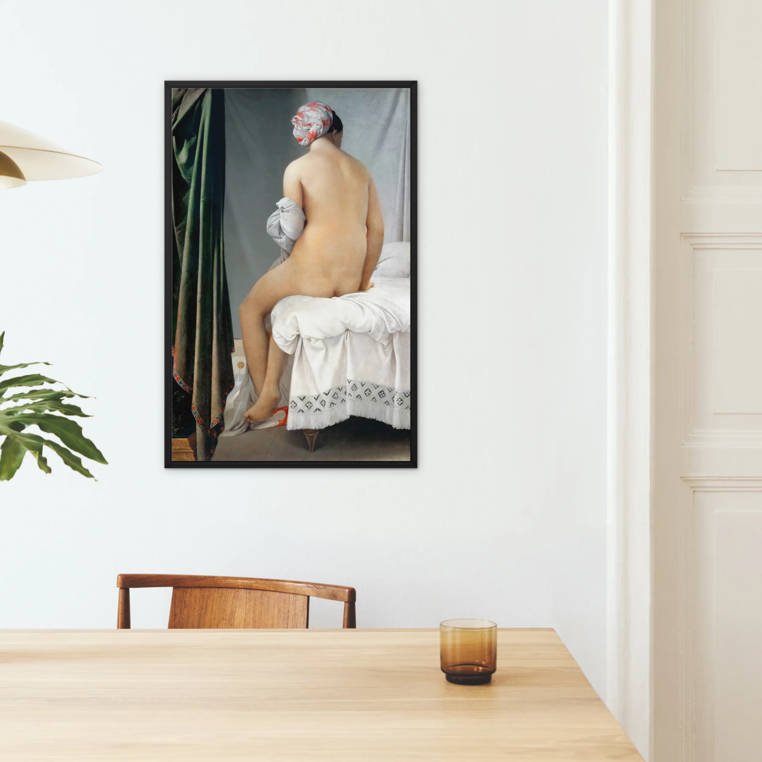 Valpincon Bather - Jean Auguste Dominique Ingres Framed Canvas Posters Prints & Visual Artwork