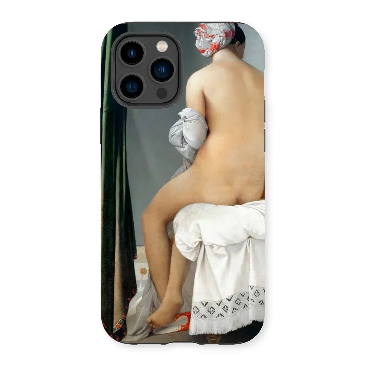 Valpincon Bather - Jean Auguste Dominique Ingres Iphone Case, 14 Pro / Matte, Phone Case Classical Painting-style Nude Figure’s White Towel