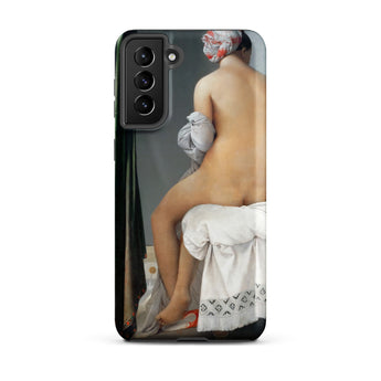 Valpincon Bather - Jean Auguste Dominique Ingres Samsung Case, Galaxy S21 Plus / Matte, Black Smartphone Case Classical Painting Seated