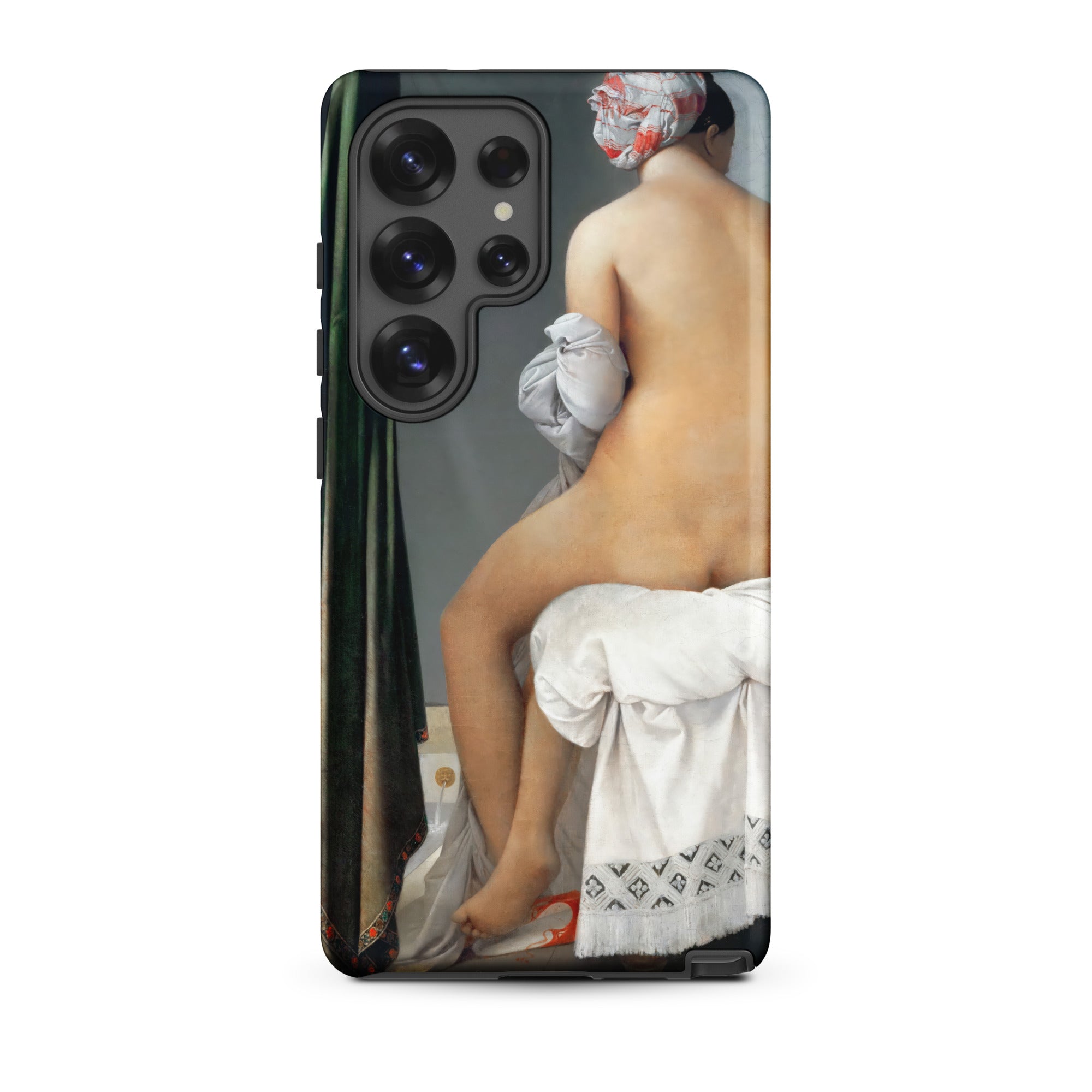Valpincon Bather Jean Auguste Dominique Ingres Samsung Case, Galaxy S25 Ultra / Matte, Phone Case Classical Painting Seated Nude Figure Red
