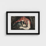 Vampire - Edvard Munch Art Print / Canvas Blood-red Hair Pours, Carved Lines Prints