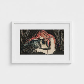 Vampire - Edvard Munch Art Print / Canvas Blood-red Hair Pours, Carved Lines Prints