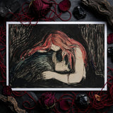 Vampire - Stampa d'arte di Edvard Munch / Canvas, 17x12’’ / A3 / Senza cornice / Bordo bianco, Poster, stampe e arte visiva, Toby Leon