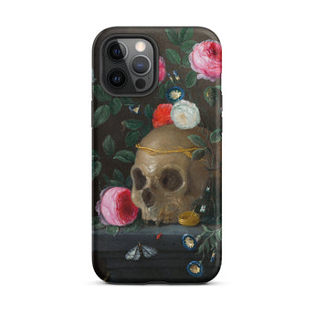 Vanitas Still Life - Jan Van Kessel Iphone Case, 12 Pro Max / Matte, Skull Floral Iphone Case