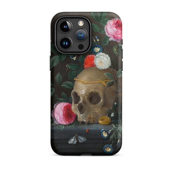 Vanitas Still Life - Jan Van Kessel Iphone Case, 15 Pro Max / Matte, Skull Floral Iphone Case