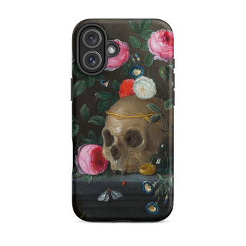 Vanitas Still Life - Jan Van Kessel Iphone Case, 16 Plus / Matte, Skull Floral Phone Case