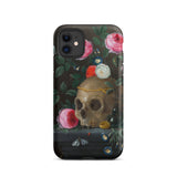 Vanitas Still Life - Jan Van Kessel Phone Case Iphone 11 / Matte Skull Floral Phone Case Jan Kessel, Kessel Arranges, Balancing