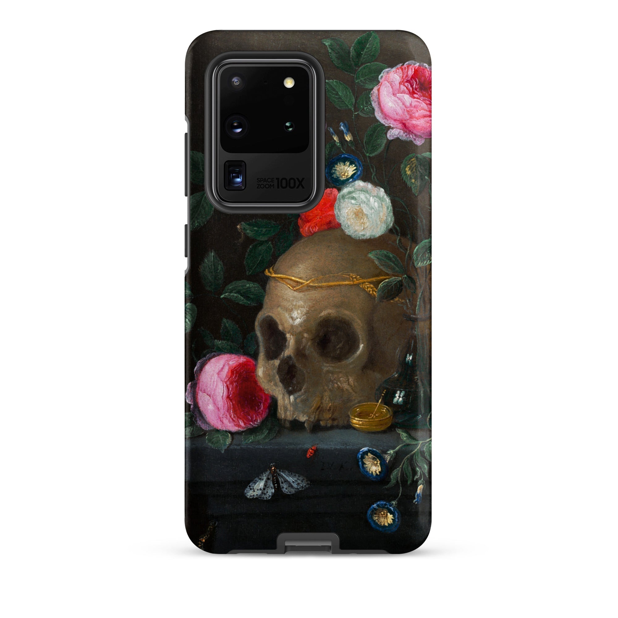 Vanitas Still Life Jan Van Kessel Samsung Case, Galaxy S20 Ultra / Matte, Smartphone Case Skull Floral Design