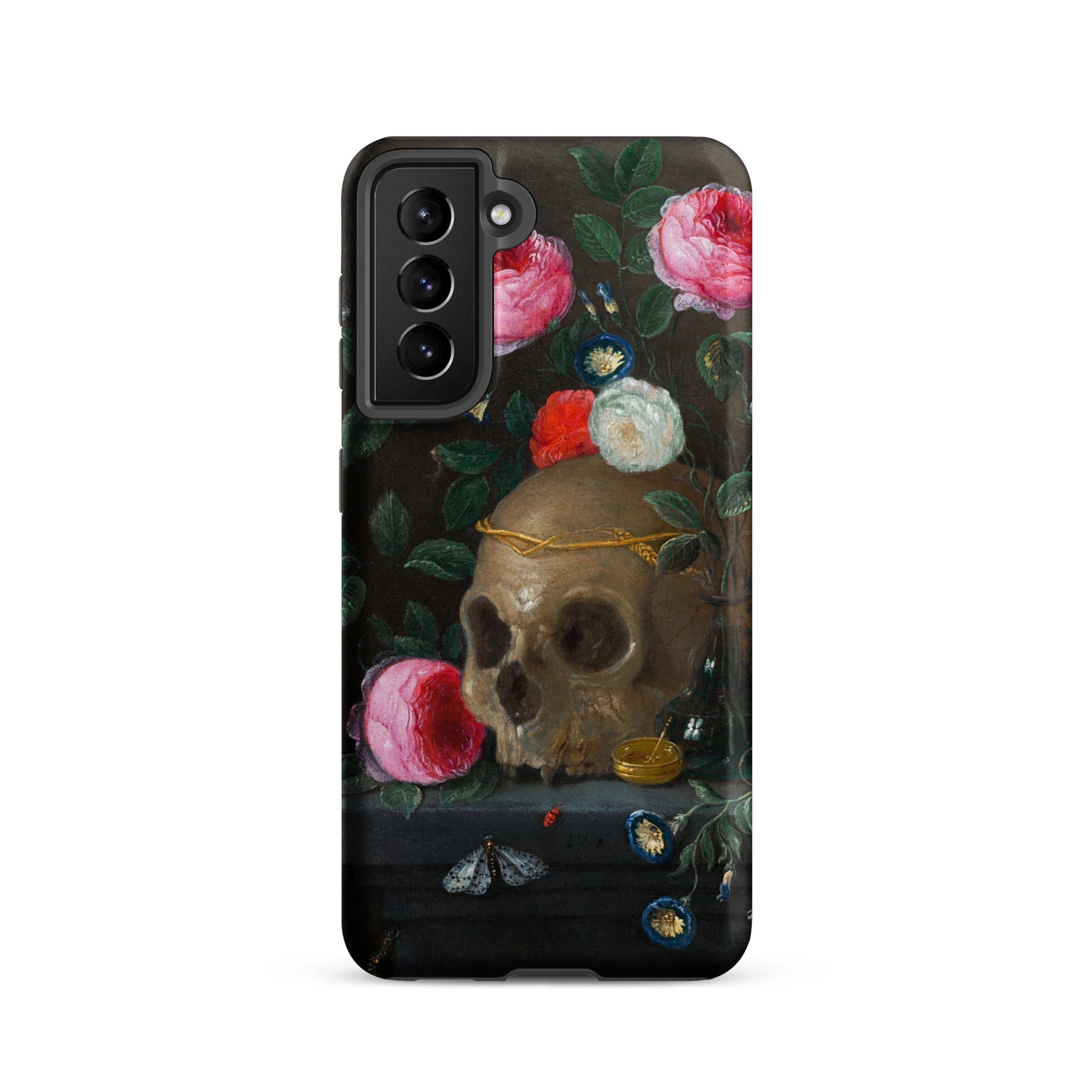 Vanitas Still Life Jan Van Kessel Samsung Case, Galaxy S21 / Matte, Phone Case Still Life Painting Skull Adorned Flowers