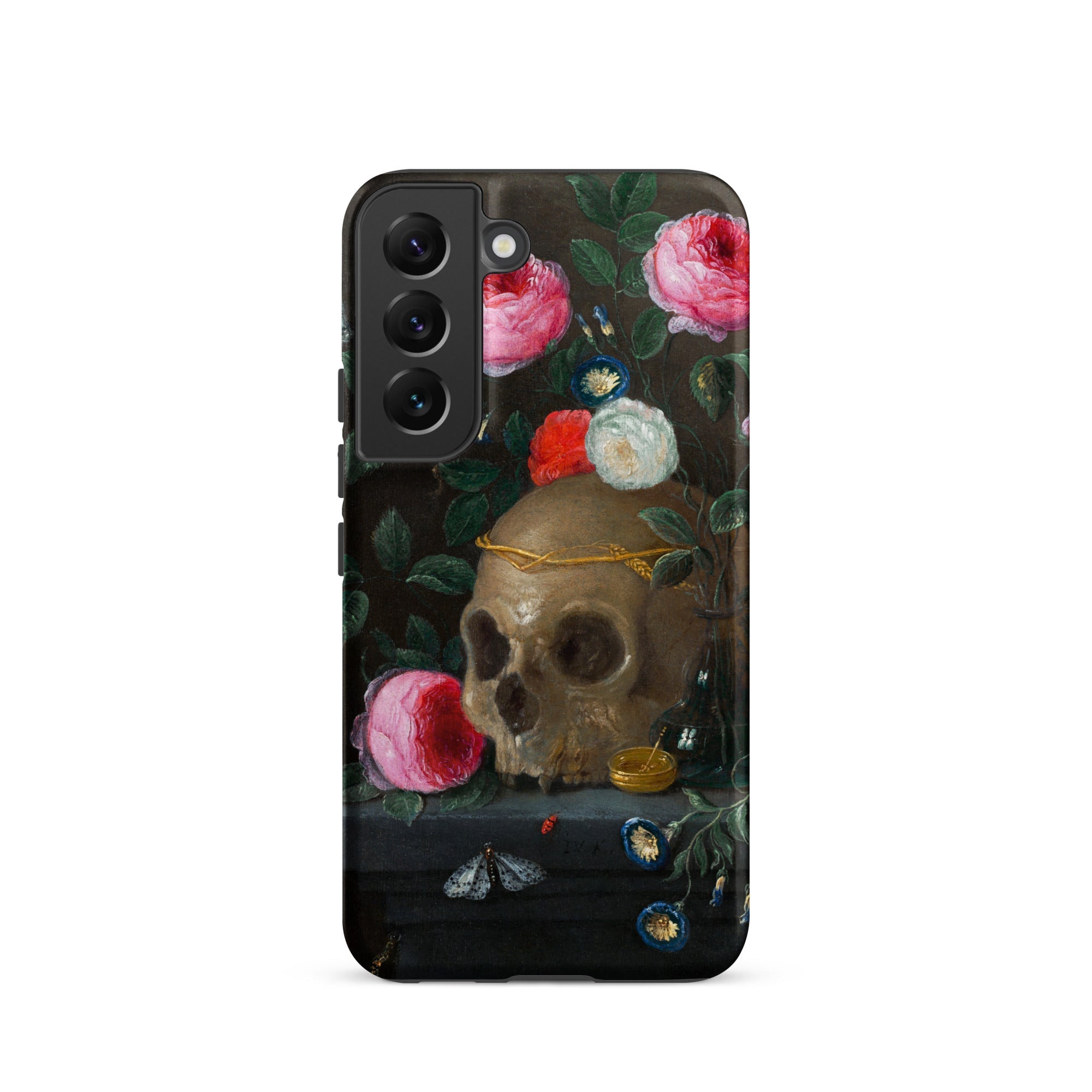 Vanitas Still Life Jan Van Kessel Samsung Case, Galaxy S22 / Matte, Smartphone Case Skull Floral Design