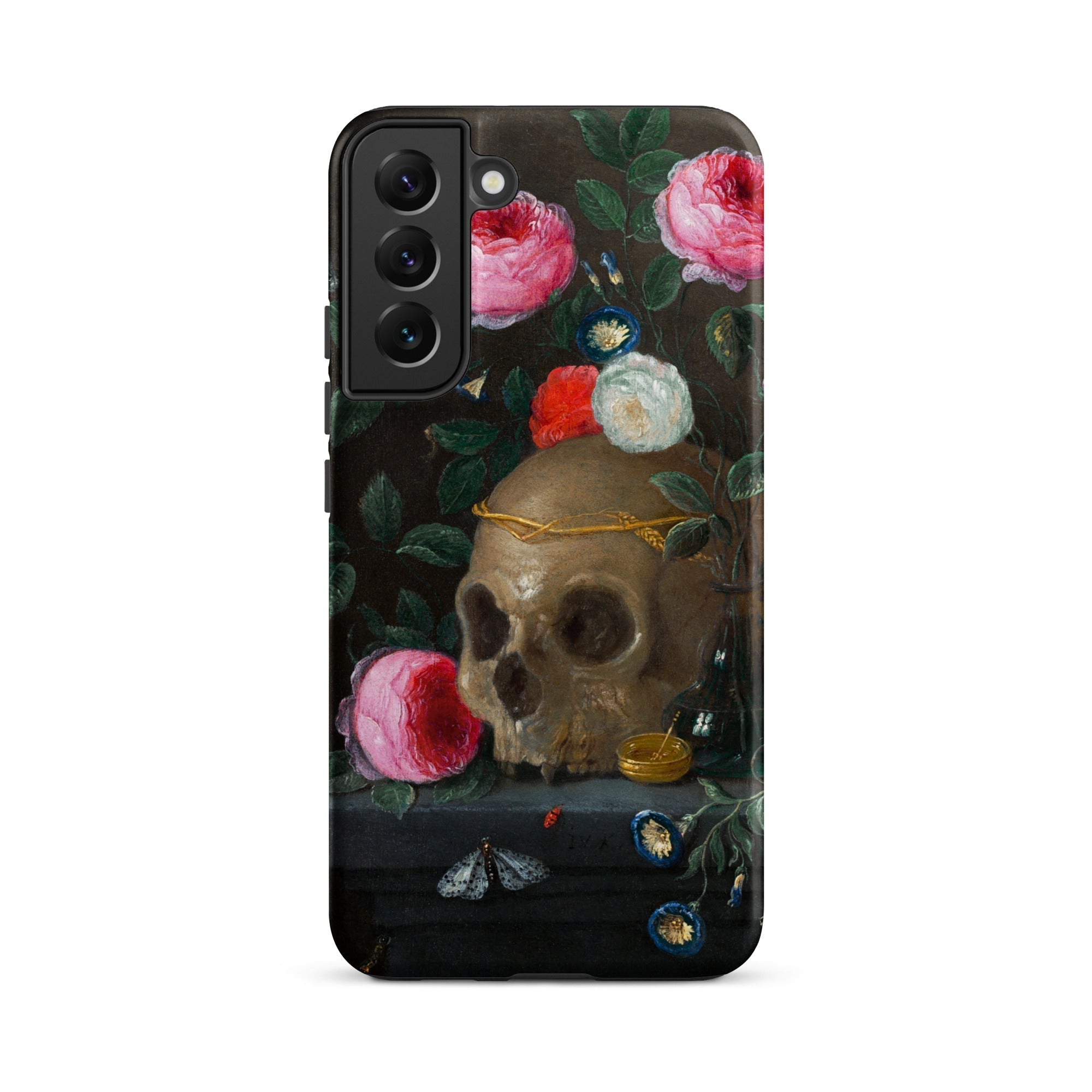 Vanitas Still Life Jan Van Kessel Samsung Case, Galaxy S22 Plus / Matte, Phone Case Still Life Painting Skull Adorned Golden Crown