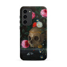 Vanitas Still Life Jan Van Kessel Samsung Case, Galaxy S23 Plus / Matte, Black Phone Case Floral Skull Design