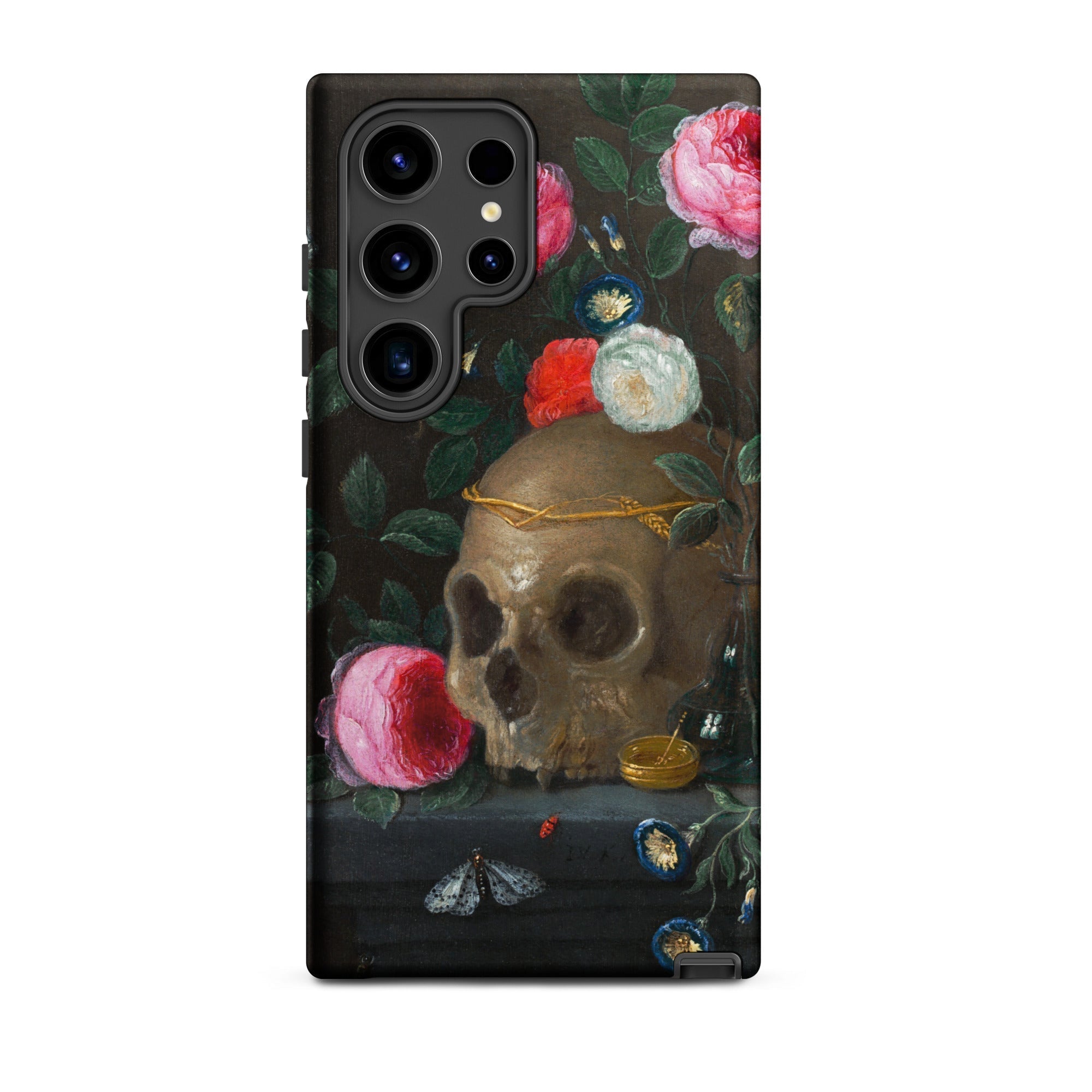 Vanitas Still Life Jan Van Kessel Samsung Case, Galaxy S24 Ultra / Matte, Phone Case Skull Flowers Design