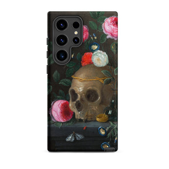 Vanitas Still Life - Jan Van Kessel Samsung Case, Galaxy S24 Ultra / Matte, Phone Case Skull Flowers Design