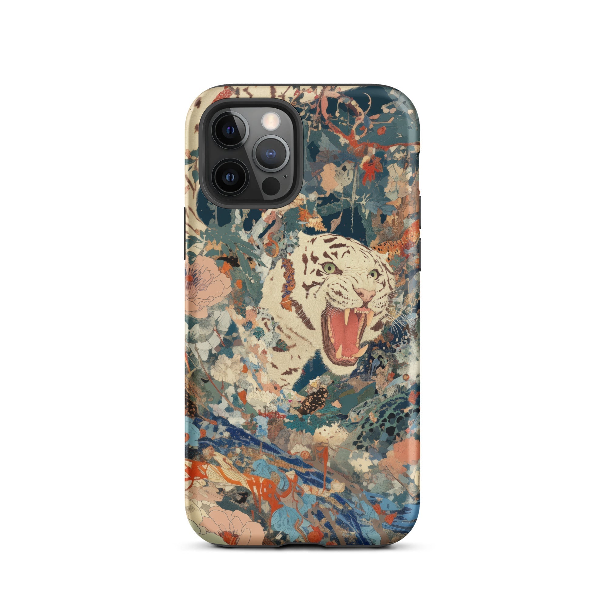 Velvet Rogue Surreal White Tiger Art Iphone Case, 12 Pro / Matte, Tiger Themed Phone Case