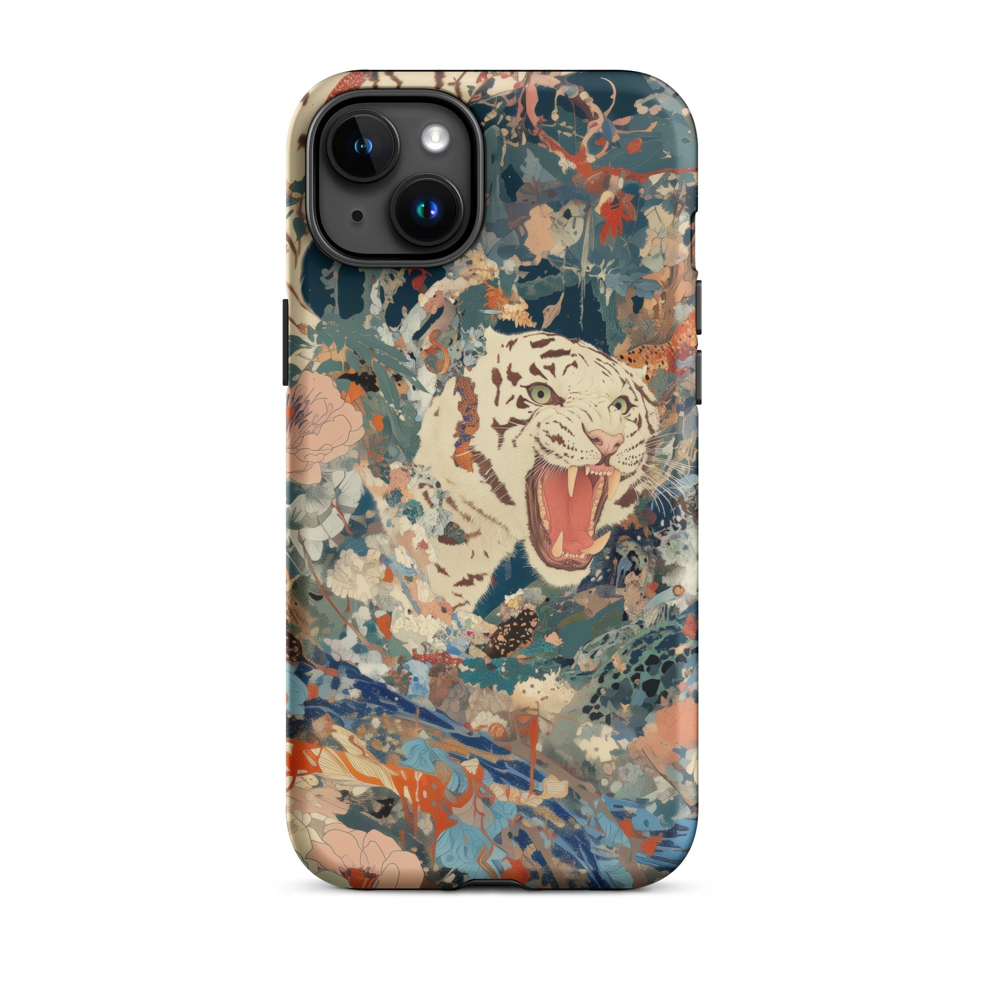 Velvet Rogue Surreal White Tiger Art Iphone Case, 15 Plus / Matte, Tiger Themed Phone Case