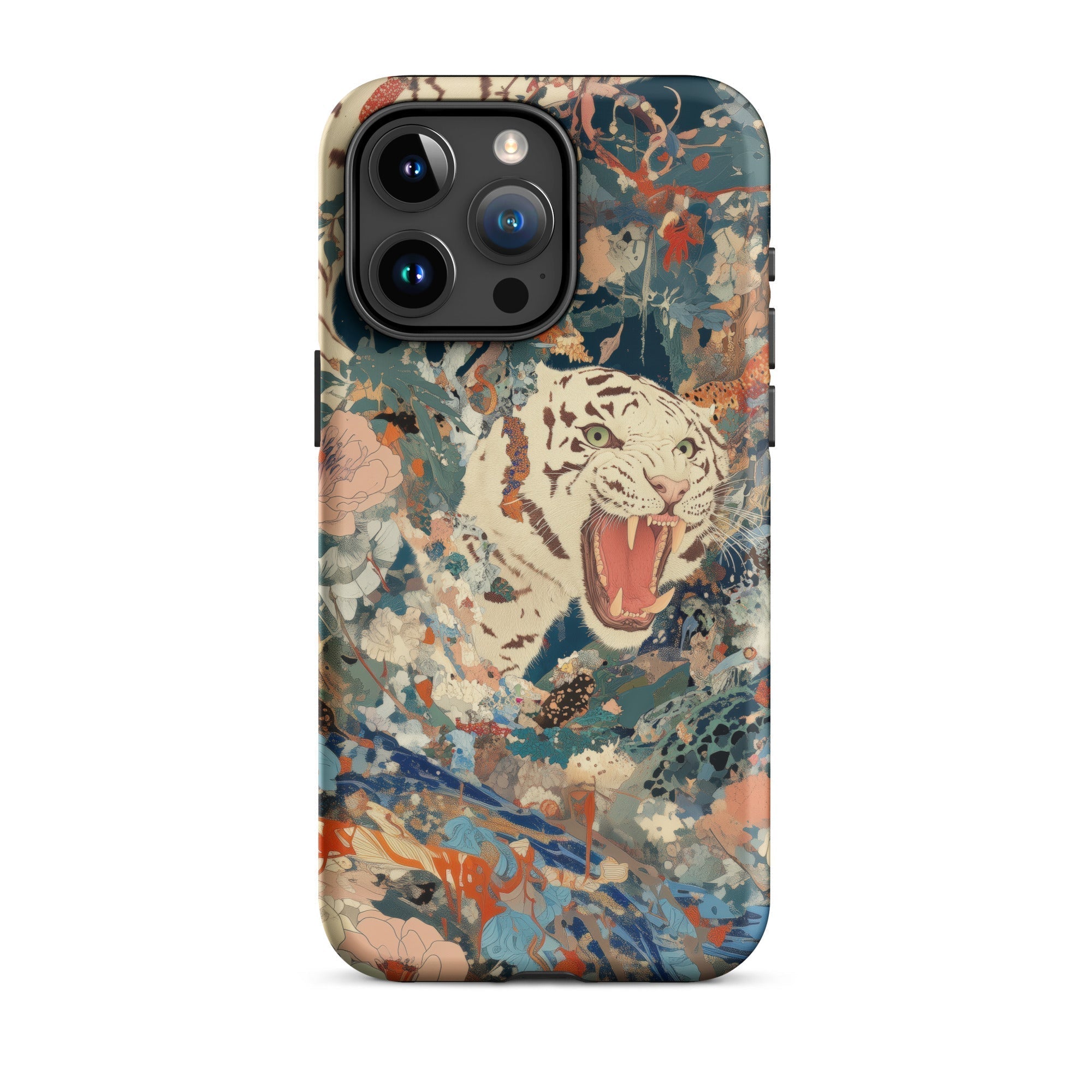 Velvet Rogue Surreal White Tiger Art Iphone Case, 15 Pro Max / Matte, Tiger Themed Phone Case