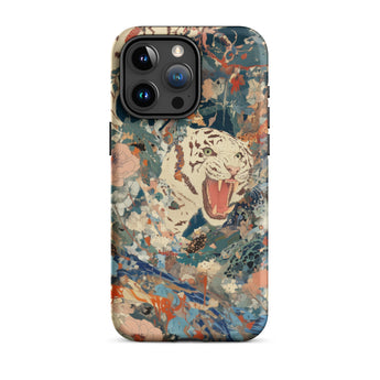 Velvet Rogue - Surreal White Tiger Art Iphone Case, 15 Pro Max / Matte, Tiger-themed Phone Case