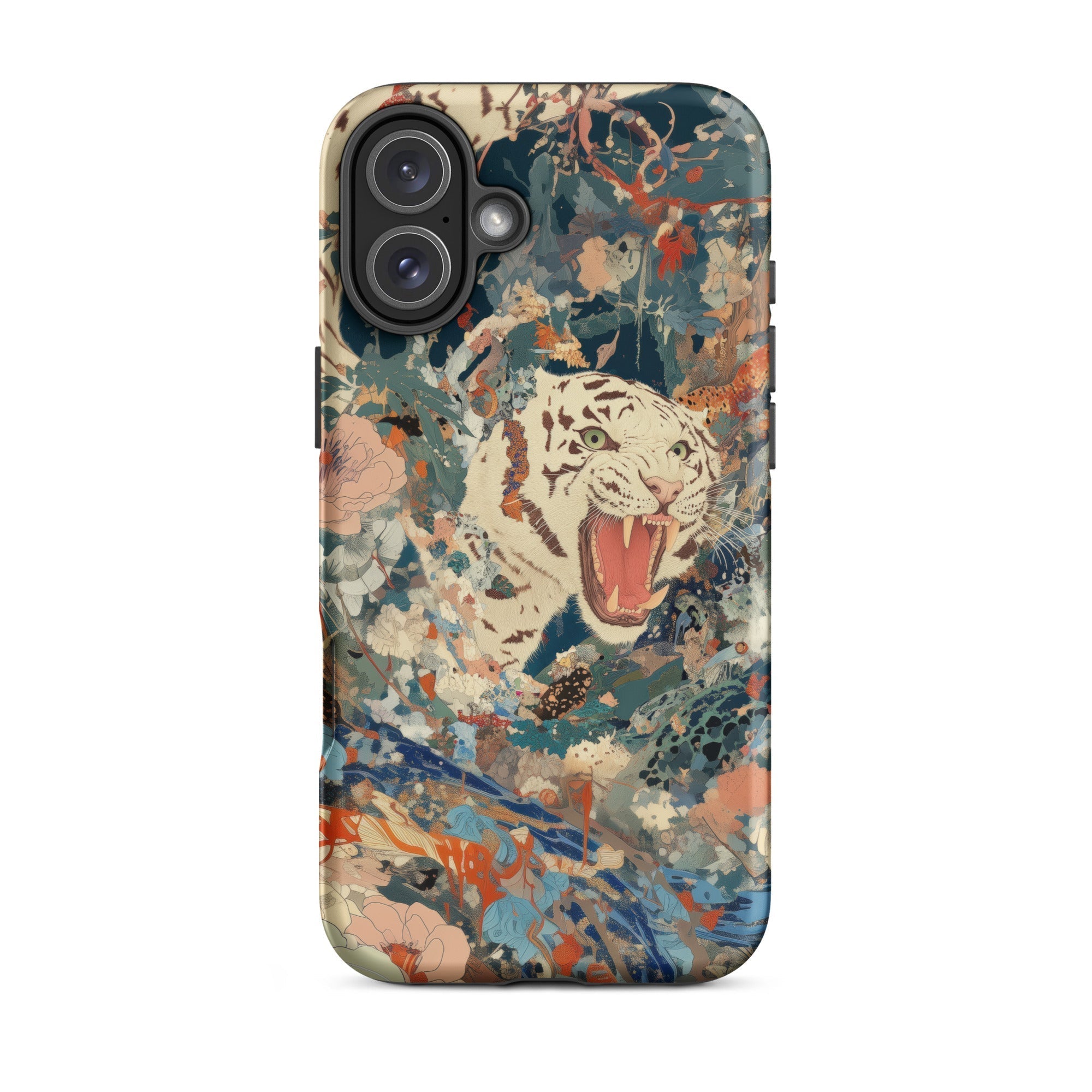 Velvet Rogue Surreal White Tiger Art Iphone Case, 16 Plus / Matte, Tiger Themed Phone Case
