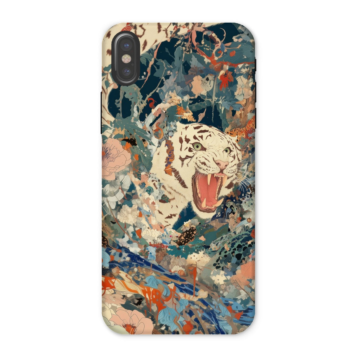 Velvet Rogue Surreal White Tiger Art Iphone Case, x / Matte, Tiger Themed Phone Case