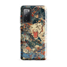 Velvet Rogue Surreal White Tiger Art Samsung Case, Galaxy S20 Fe / Gloss, Smartphone Case Artistic Depiction Tiger Amidst Abstract Colorful