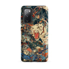 Velvet Rogue Surreal White Tiger Art Samsung Case, Galaxy S20 Fe / Matte, Phone Case White Tiger Amidst Abstract Colorful Pattern