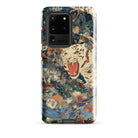 Velvet Rogue Surreal White Tiger Art Samsung Case, Galaxy S20 Ultra / Gloss, Smartphone Case Artistic Depiction Tiger Amidst Abstract