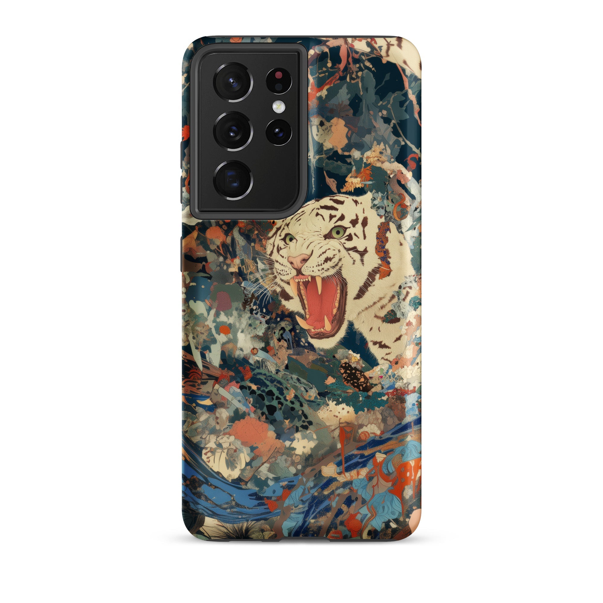 Velvet Rogue Surreal White Tiger Art Samsung Case, Galaxy S21 Ultra / Matte, Smartphone Case White Tiger Design