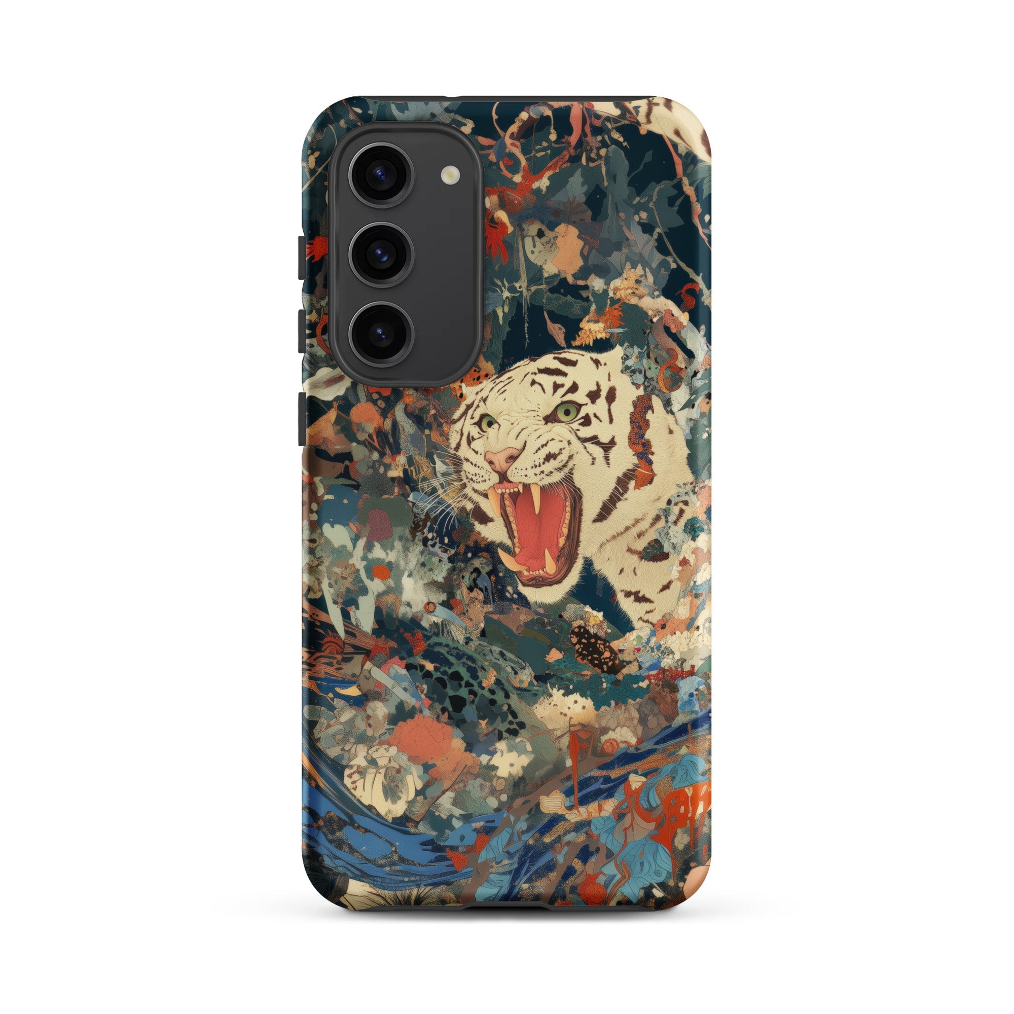 Velvet Rogue Surreal White Tiger Art Samsung Case, Galaxy S23 Plus / Matte, Smartphone Case Abstract Colorful Design White Tiger