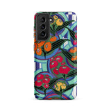 Vibrant Floral Aesthetic - E.a. Séguy Phone Case Samsung Galaxy S21 Fe / Matte Vibrant Floral-patterned Phone Case Bold Orange Red Blossoms
