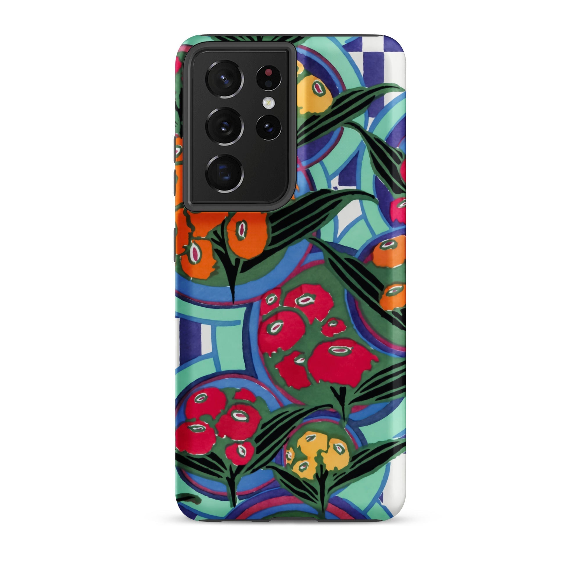 Vibrant Floral Aesthetic E.a. Séguy Samsung Case, Galaxy S21 Ultra / Matte, Smartphone Vibrant Floral Patterned Case
