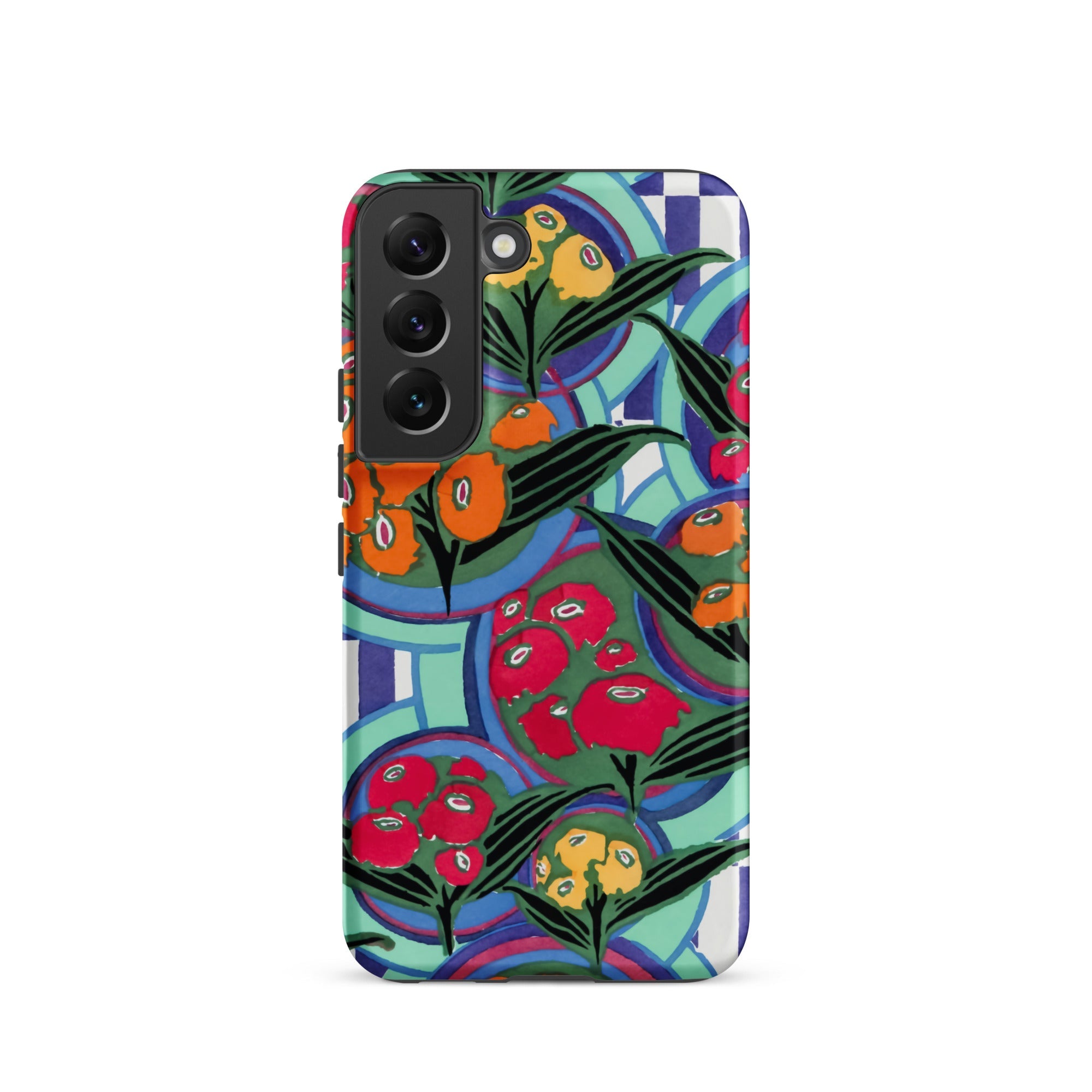 Vibrant Floral Aesthetic E.a. Séguy Samsung Case, Galaxy S22 / Matte, Smartphone Case Colorful Floral Geometric Pattern