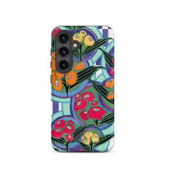 Vibrant Floral Aesthetic - E.a. Séguy Samsung Case, Galaxy S24 / Matte, Smartphone Case Vibrant Abstract Floral Pattern