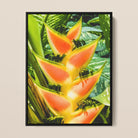 Showstopper - Heliconia Lobster Claw Flower Framed Canvas Posters Prints & Visual Artwork