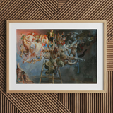 Vicious Circle - Jacek Malczewski Art Print, 30x20’’ / 76x51cm / Natural Frame / 2’’ Matboard, Framed Painting Dramatic Scene Numerous