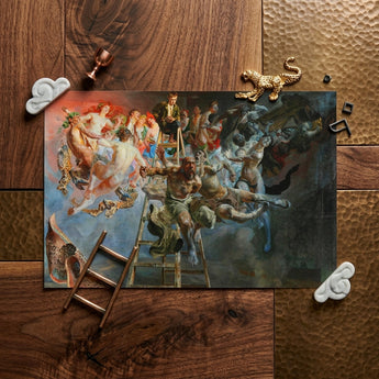 Vicious Circle - Jacek Malczewski Art Print / Canvas Rectangular Classical Painting Dynamic Figures Motion Rendered, Undefined Void Prints