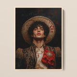 Victor - Gay Matador Art Framed Canvas, 12x16’’ / 31x41cm / Natural Floating Frame, Framed Painting Man Ornate Historical Attire