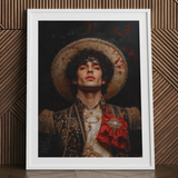Victor - Stampa d'Arte Gay Matador, 24x32’’ / 61x81cm / Cornice Bianca / 2’’ Passepartout, Poster Stampe & Opere Visive, Toby Leon