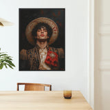 Victor - Gay Matador Art Print / Canvas Framed Portrait Prince Gold-embellished Sombrero Ornate Jacket Rich Gay Matador Art, Victor’s